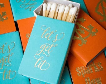 Custom Last Name Wedding Matches -  Personalized Wedding Favors, Custom Wedding Matches, Bar Matchboxes, Printed Matches