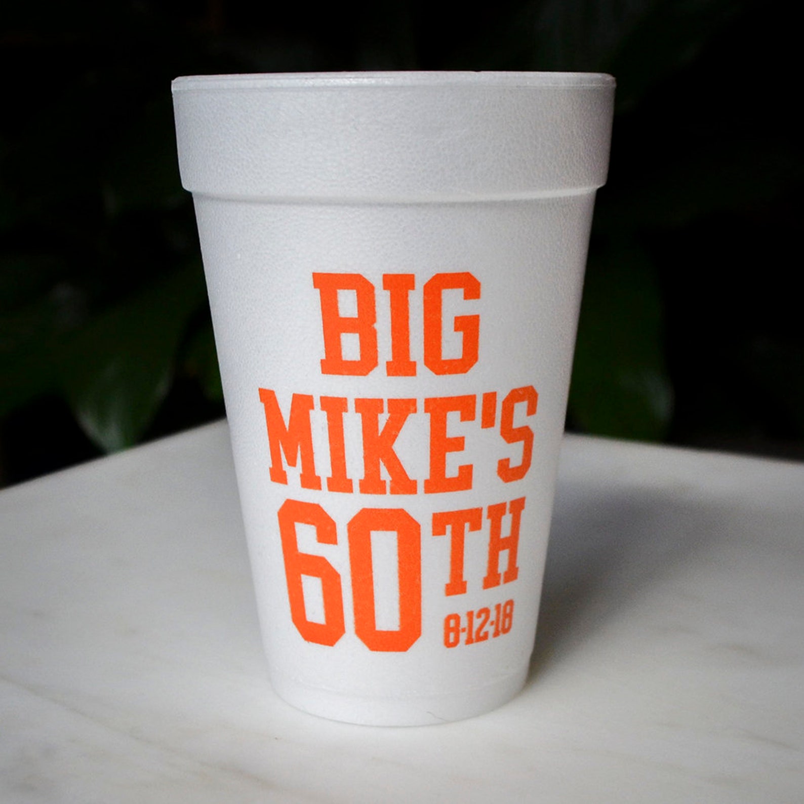 Customizable Styrofoam Party Cups Personalized Foam Cups Etsy