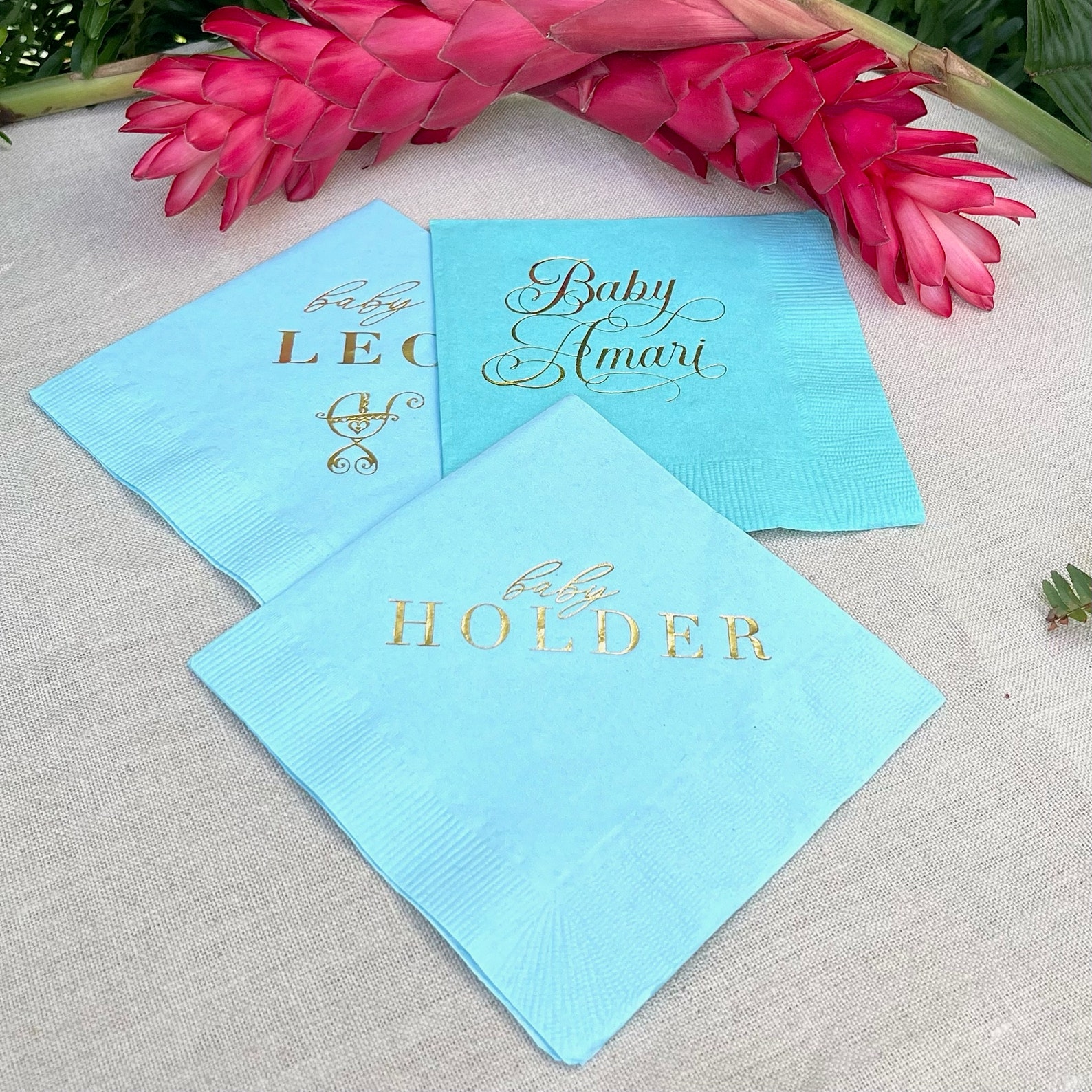 Personalized Party Napkins, 3ply Wedding Napkins, Customized Cocktail