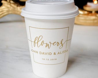 Custom Paper Coffee Cups, Company Logo Coffee Cups, Paper Cups, Paper Party Cups, Wedding Cups, Personalized Cups, Coffee Bar, Hot Chocolate