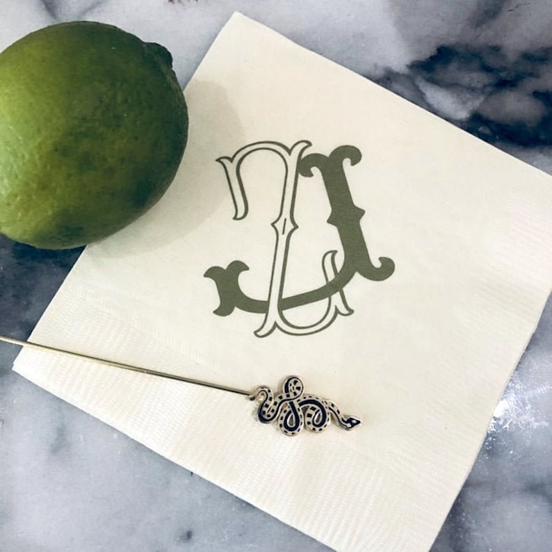 Custom Printed Wedding Cocktail Napkins Personalized 3 Ply Etsy