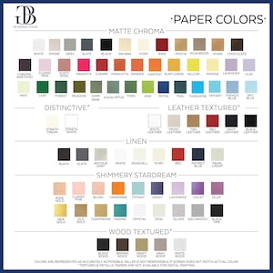 a collection of various paper colors, including matte chrome, leather textures, and wood textures, presented in a visually appealing manner.