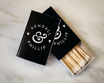 Custom Printed Wedding Matchboxes, Bride and Groom Wedding Matches, Sparkler Send-Off Matches, Personalized Wedding Favor Matches, Cigar Bar