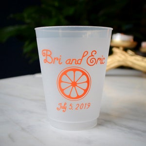 Custom Party Cups, Orange Crush Cups, Wedding Signature Cocktail, Screwdrivers, Mimosa Cups, Frost-Flex Cups, Birthday Brunch, Bridal Shower