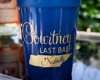 Personalized "Last Bash" Bachelorette cups, Bachelorette Party, Custom Printed Bachelorette Weekend Cups, Bachelorette Favors, Party Cup