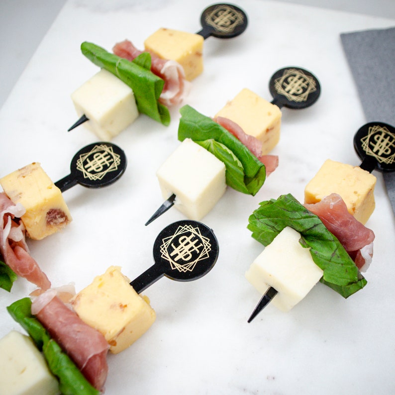 Custom Printed Plastic Food Picks 4 Inch Wedding Appetizer Etsy