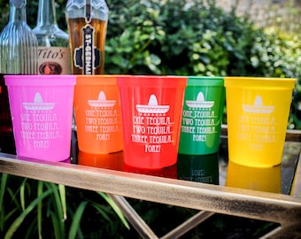 Custom Printed Fiesta Party Cups, Mexican Fiesta Party Favors, Stadium Party Cups, Personalized Cups, Custom Wedding Cups, Tequila Party Cup