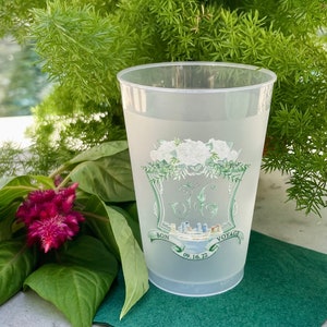 Custom Full Color Shatterproof Cups, Full Color Crest Shatterproof Cups, Personalized Full Color Cups, Watercolor Event Frost Flex Cups