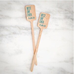 Drunk on Love Wooden Stir Sticks, Personalized Drink Stirrers, Custom Wedding Cocktail Stirrers, Custom Wedding Swizzle Sticks, Stir Sticks image 3