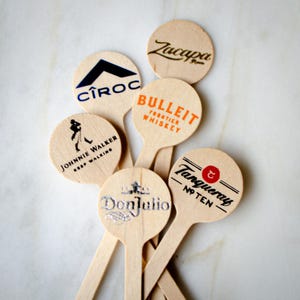 Drunk on Love Wooden Stir Sticks, Personalized Drink Stirrers, Custom Wedding Cocktail Stirrers, Custom Wedding Swizzle Sticks, Stir Sticks image 7