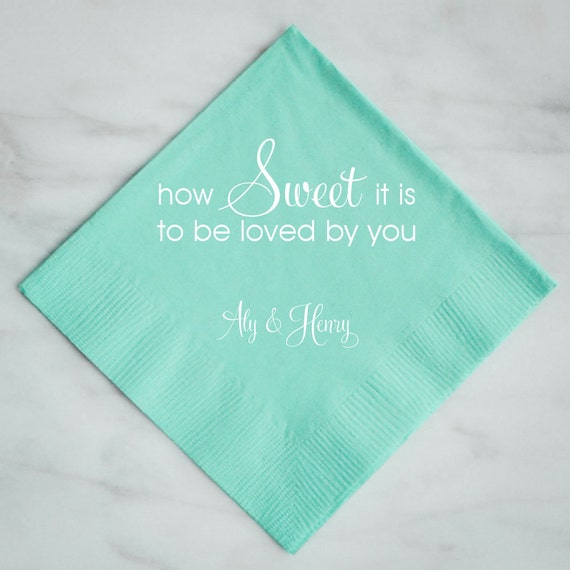 Personalized Napkins Wedding Reception Donut Bar Cake Etsy