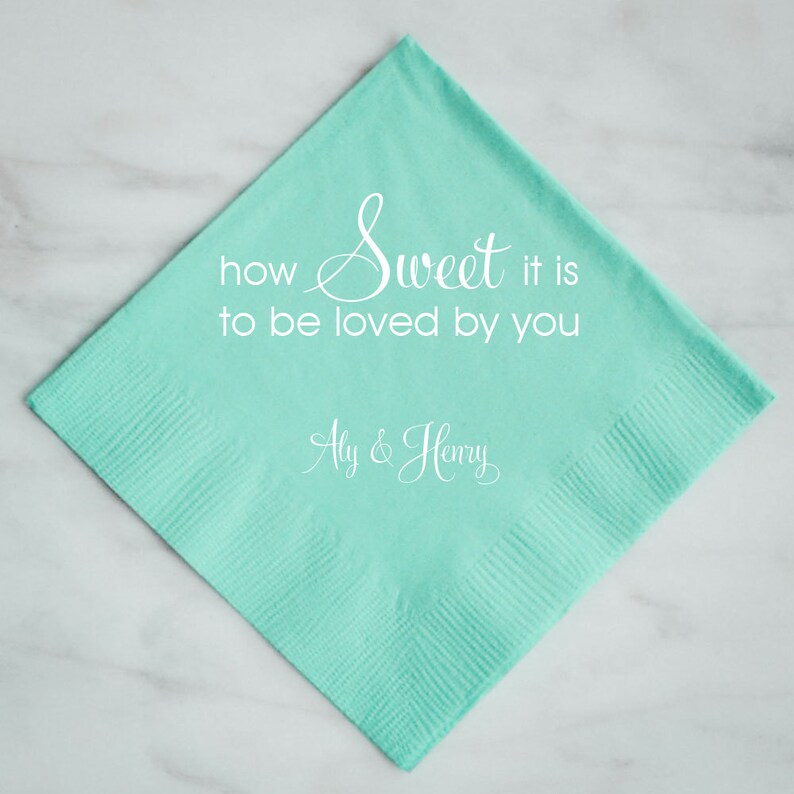 Personalized Napkins Wedding Reception Donut Bar Cake Etsy