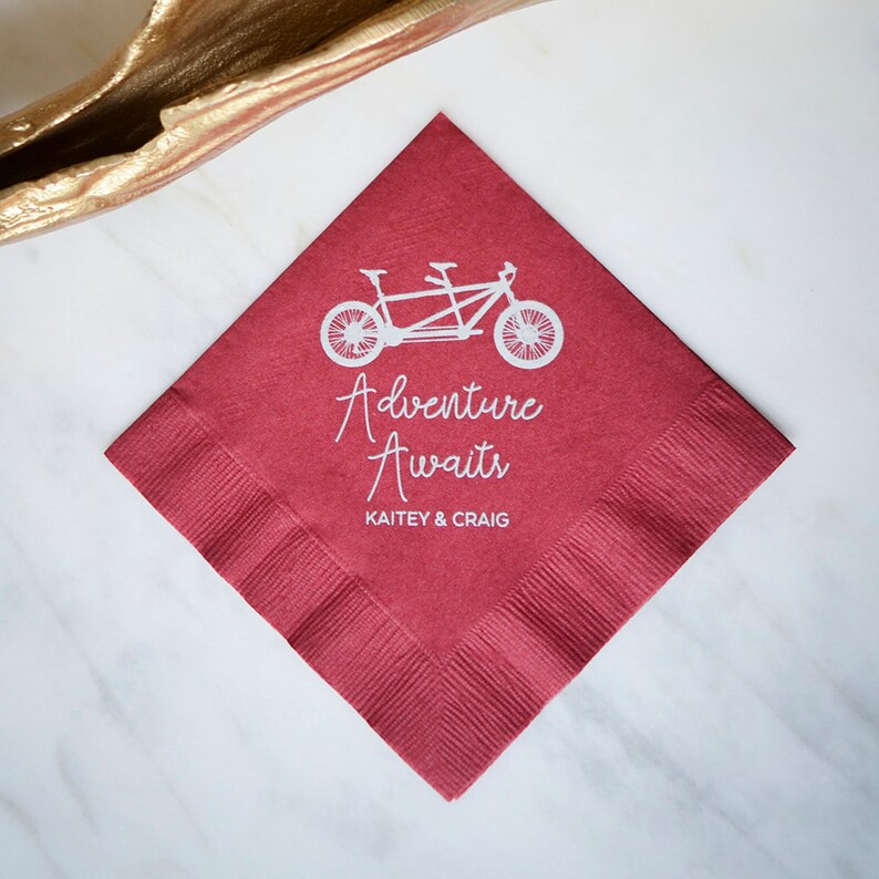 Personalized Printed Party Napkins Custom Napkins Cocktail Etsy