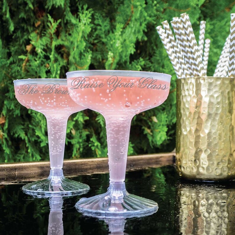 Personalized Script Champagne Flutes Gatsby Style Champagne Etsy