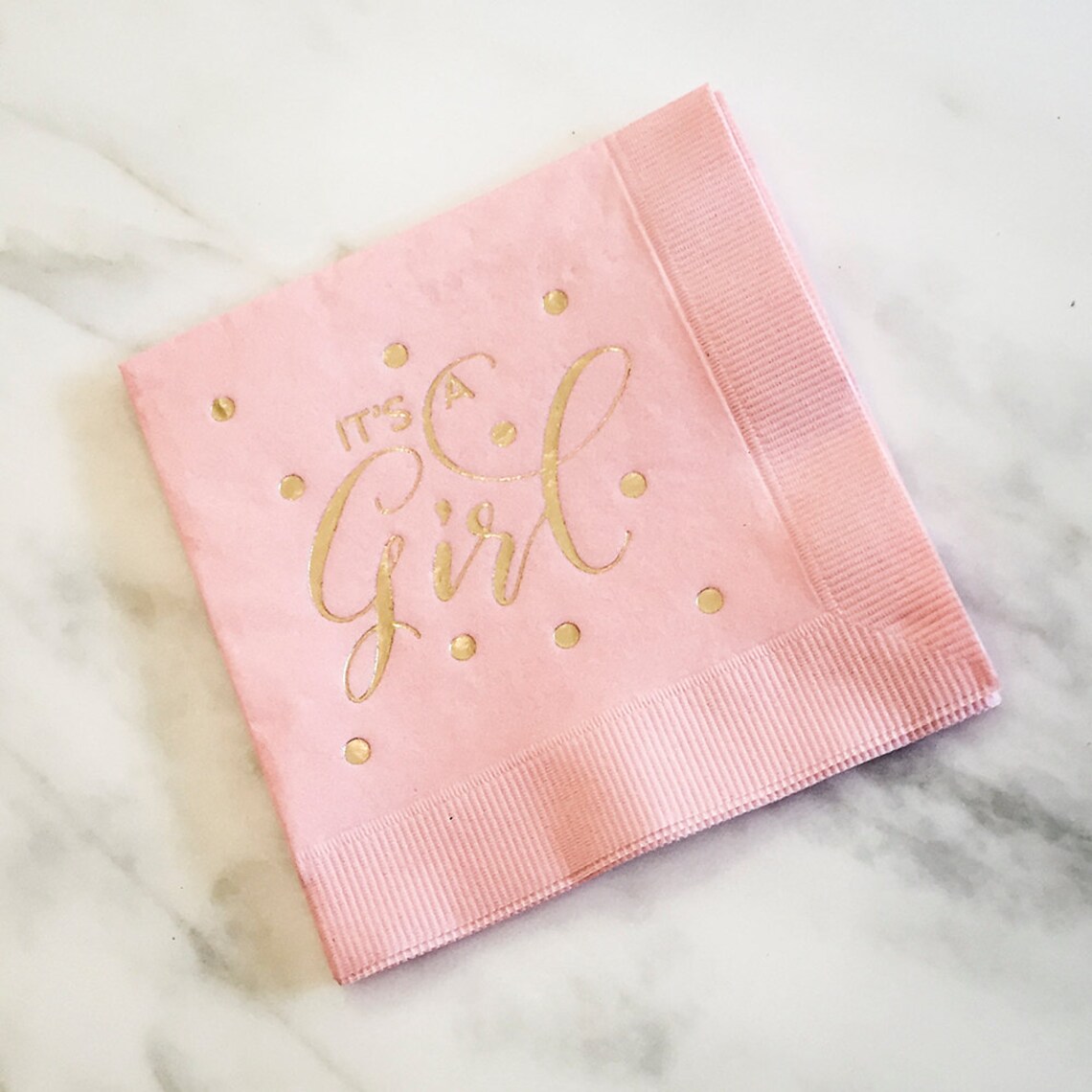 It's a Girl Napkins Girl Baby Shower Napkins Gender Etsy