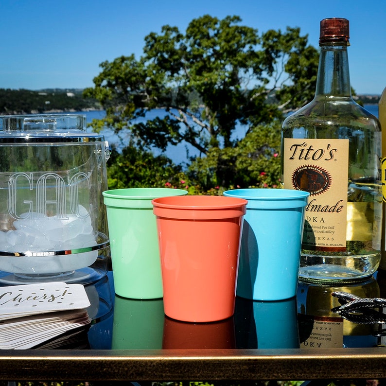 Circle Names Plastic Cups Custom Plastic Stadium Cups Etsy