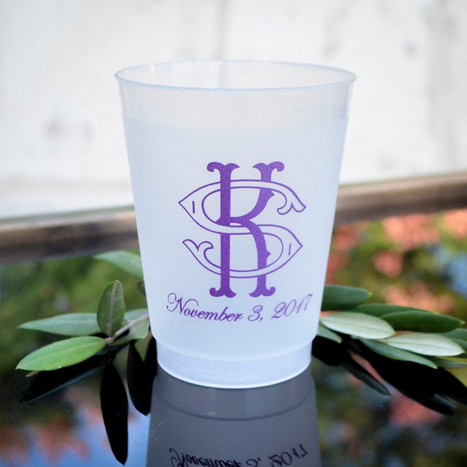 Custom I Do BBQ Shatterproof Party Cups, Wedding Barbeque Cups, Frost