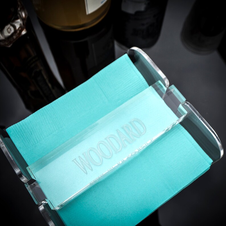 Engraved Acrylic Napkin Holder Personalized Acrylic Napkin Etsy