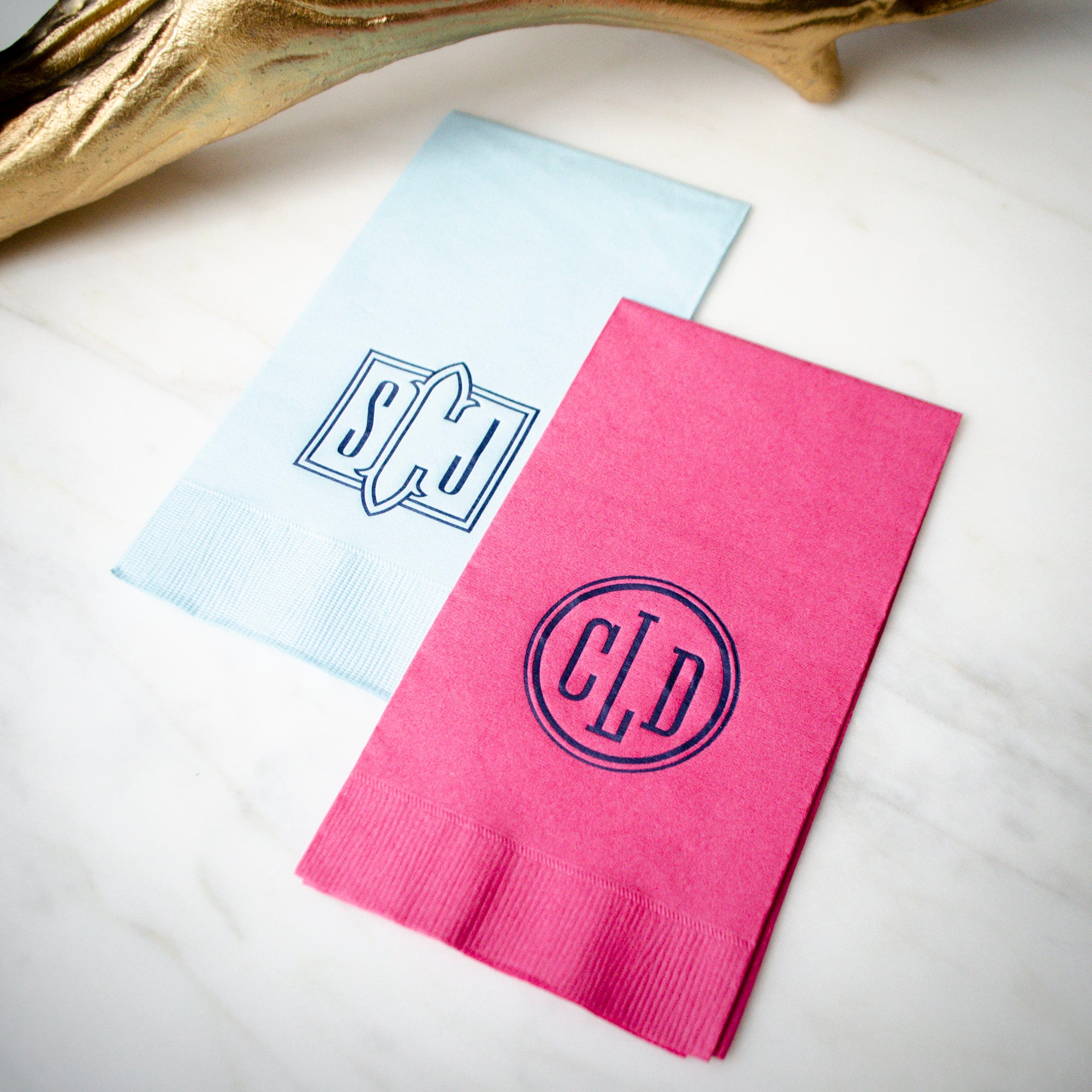 Personalized Linen Like (paper) Disposable Guest Hand Towels - Bulk Pack of  50 with a Ribbon – personalized with one of our graphics.