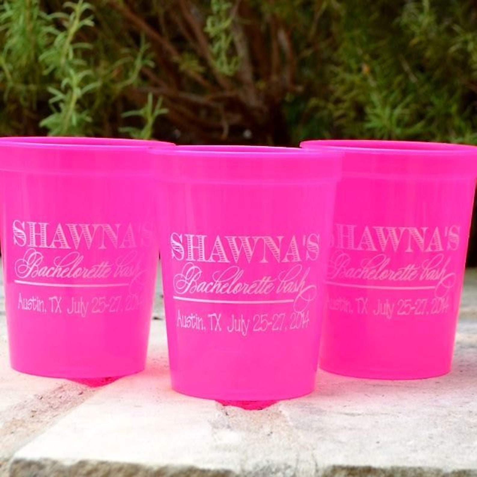 Custom Bachelorette Party Plastic Cups Bachelorette Party Etsy