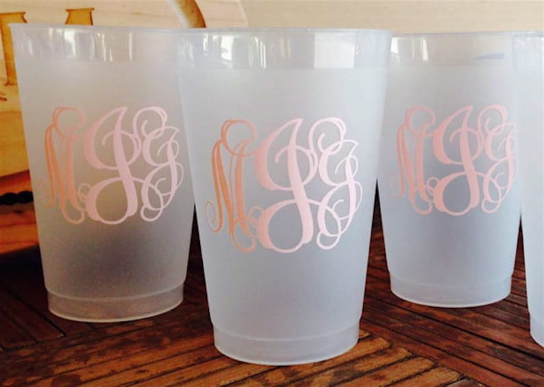 GB Design House Monogram Party Cups - Thumbnail 4