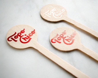 Foil Printed Wooden Stir Sticks, Custom Cocktail Stirrers, Company Party Stir Sticks, Corporate Event Swizzle Sticks, Cocktail Party, Gala