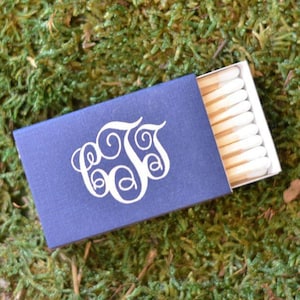 Monogrammed Personalized Matches - Printed Wedding Favor, Wedding Matches, Monogram Matches, Personalized Favor