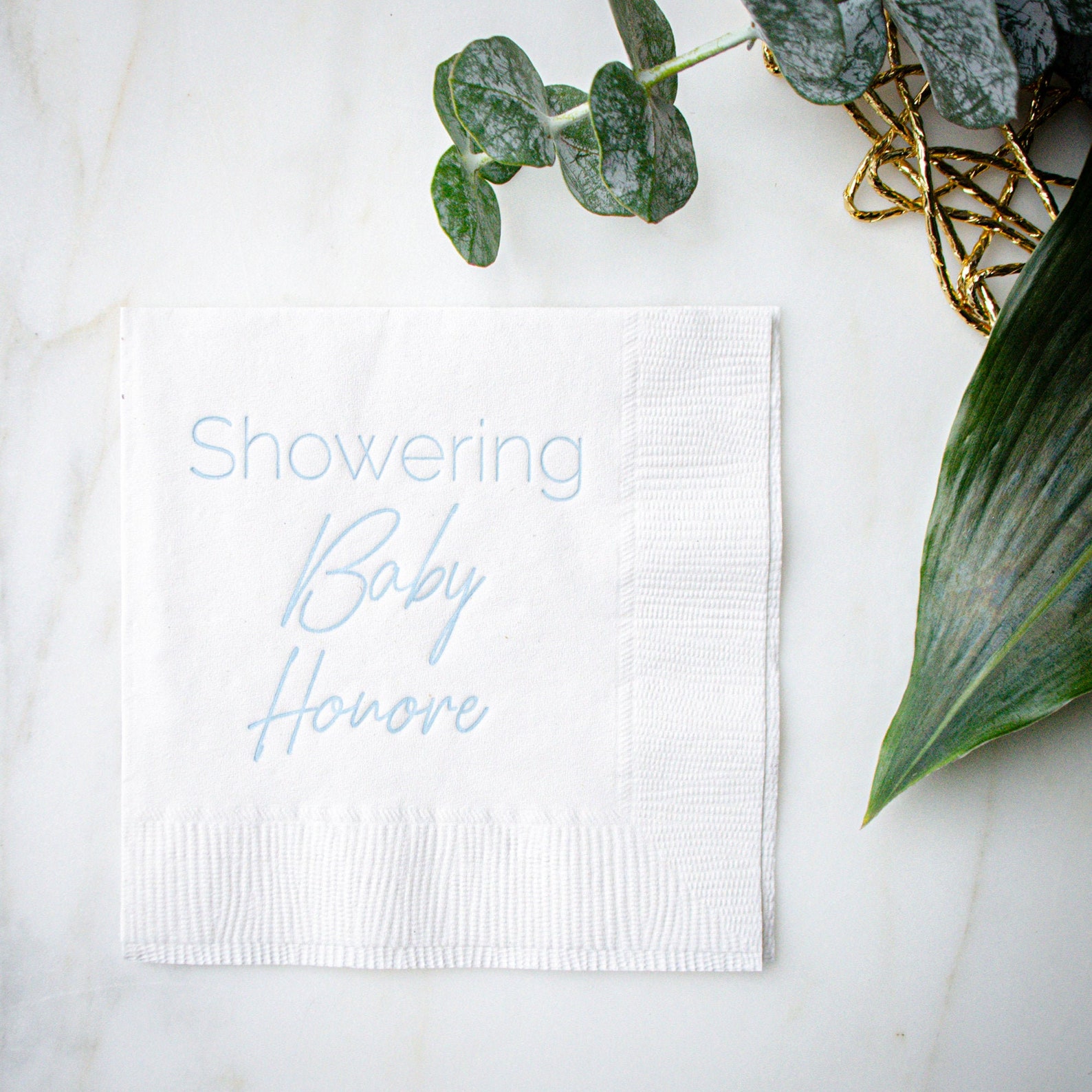 Custom Printed Baby Shower Napkins Light Blue Boy Baby Shower Etsy.de