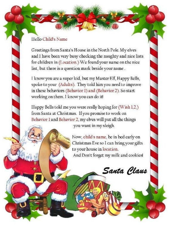Enveloppe lettre Père Noël personnalisée : la touche magique de Noël