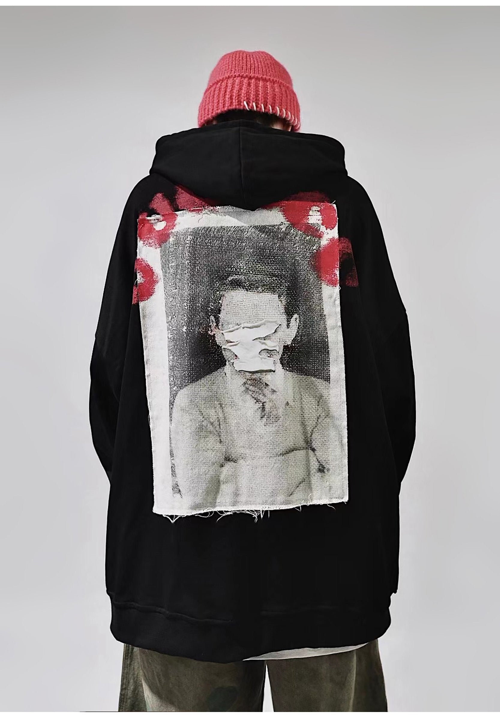 Oversized Space Back Print Hoodie, 52% OFF | amos-law.com