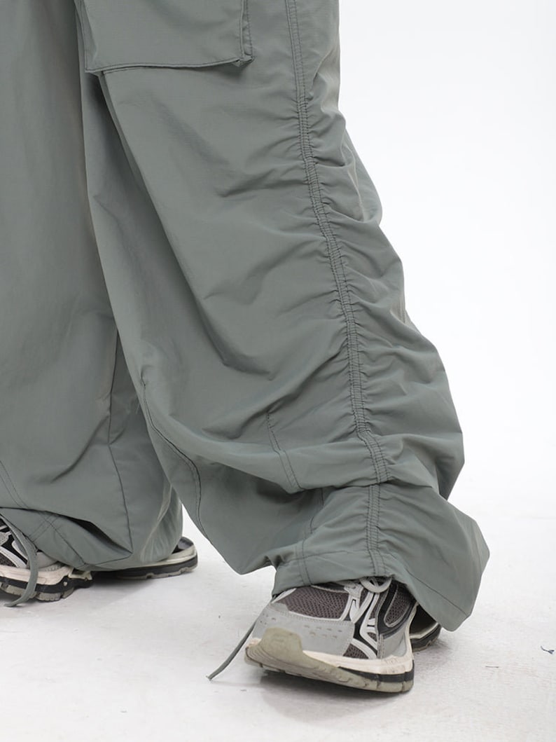 Buy Acubi Cargo Streetwear Baggy Cargo Pants Y2K Slouchy Ruched Online ...