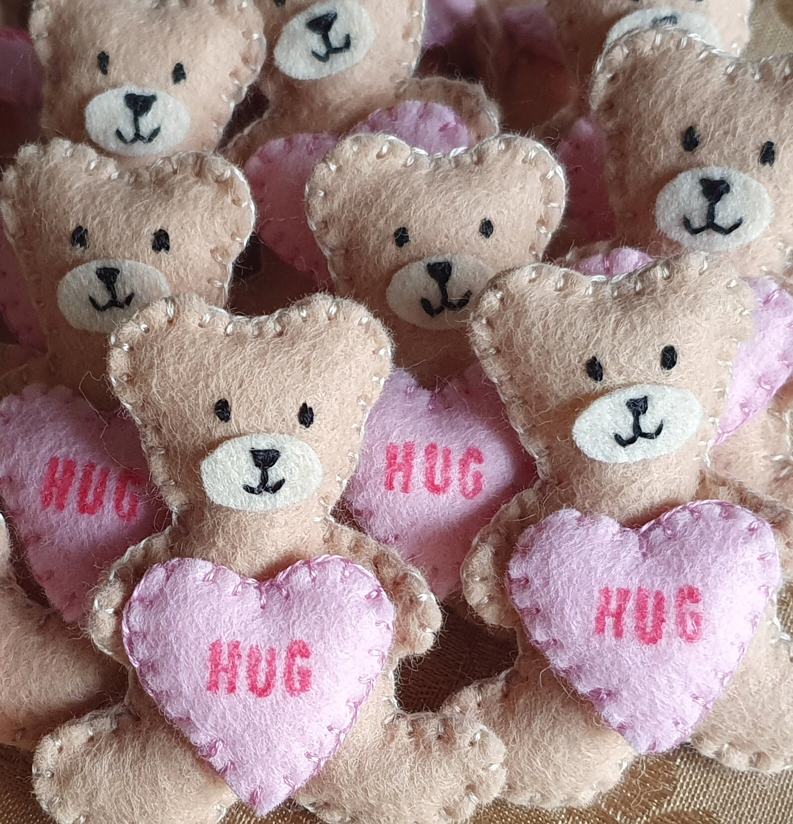 Personalised bear hug pocket hug teddy bear hug heart hug Etsy