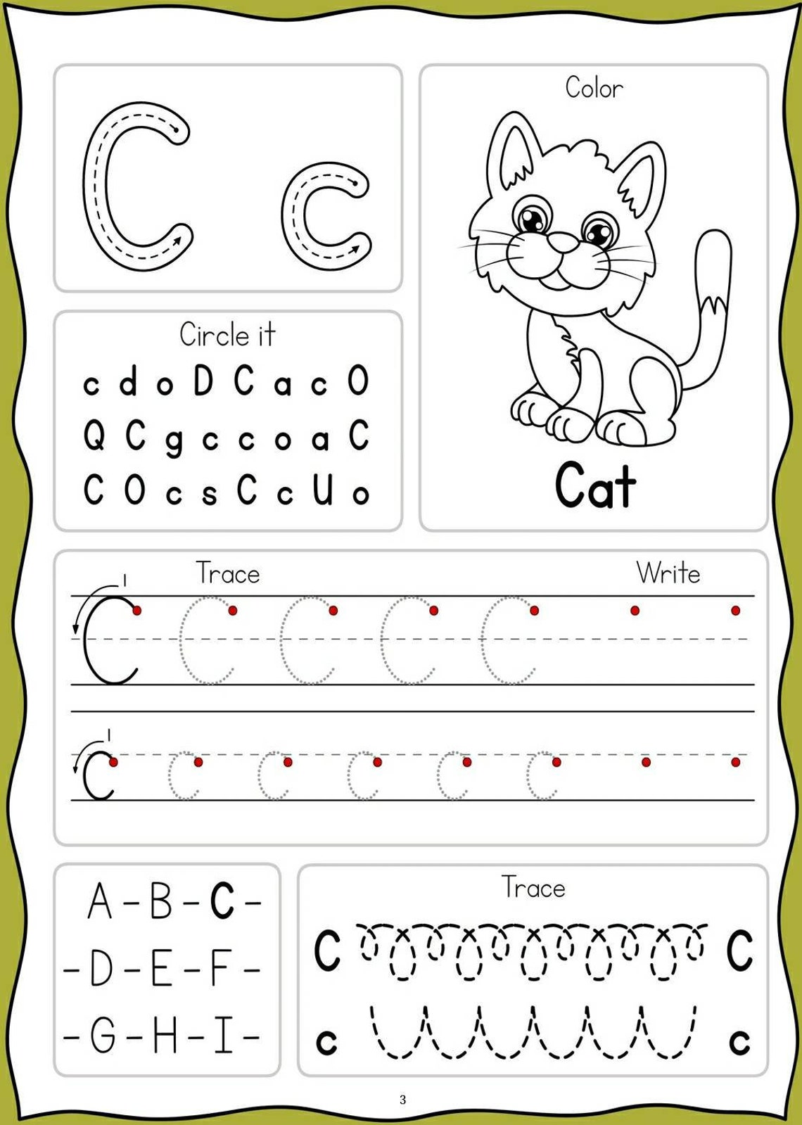 Trace and write worksheets