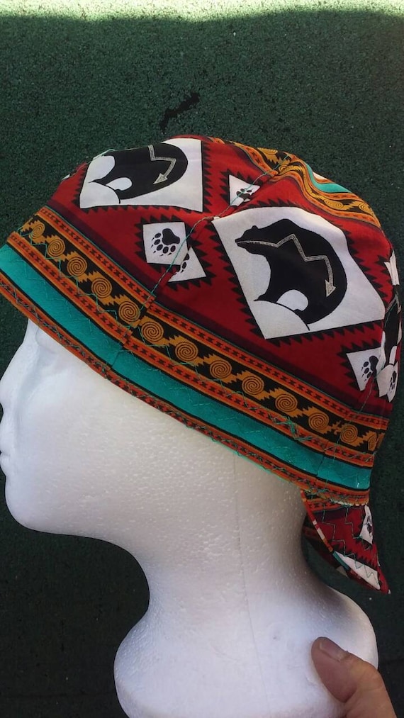 Native Bear Red Welding Cap Made in USA 