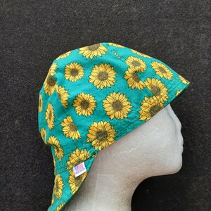 Sunflowers on green
