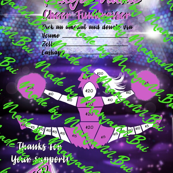 Cheer Bow Fundraiser Template Etsy Cheer Bow Fundraiser Template Etsy