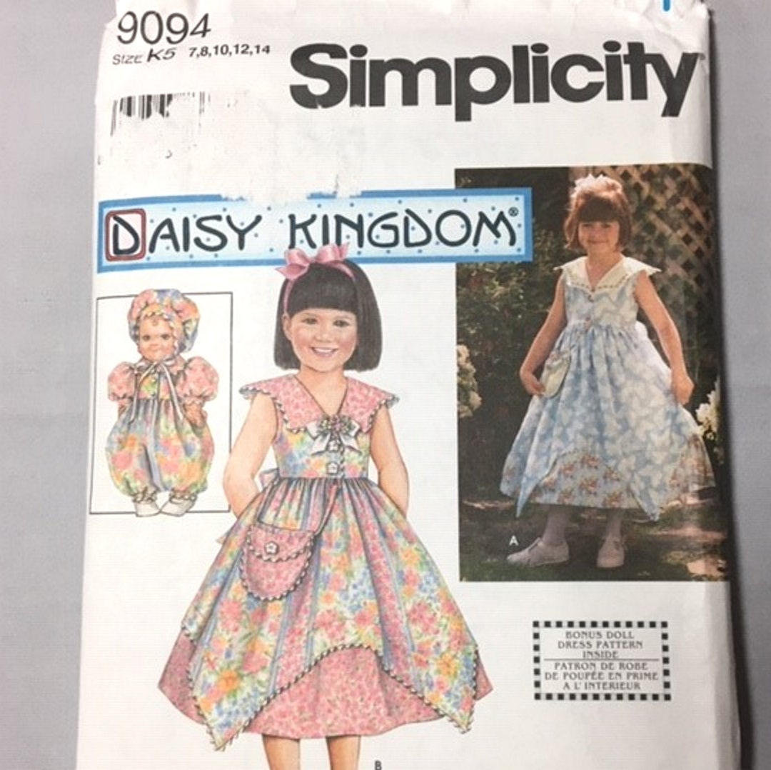 DK 9094, PATTERN, DAISY Kingdom, Dress, Purse, 13 Inch Doll Pattern