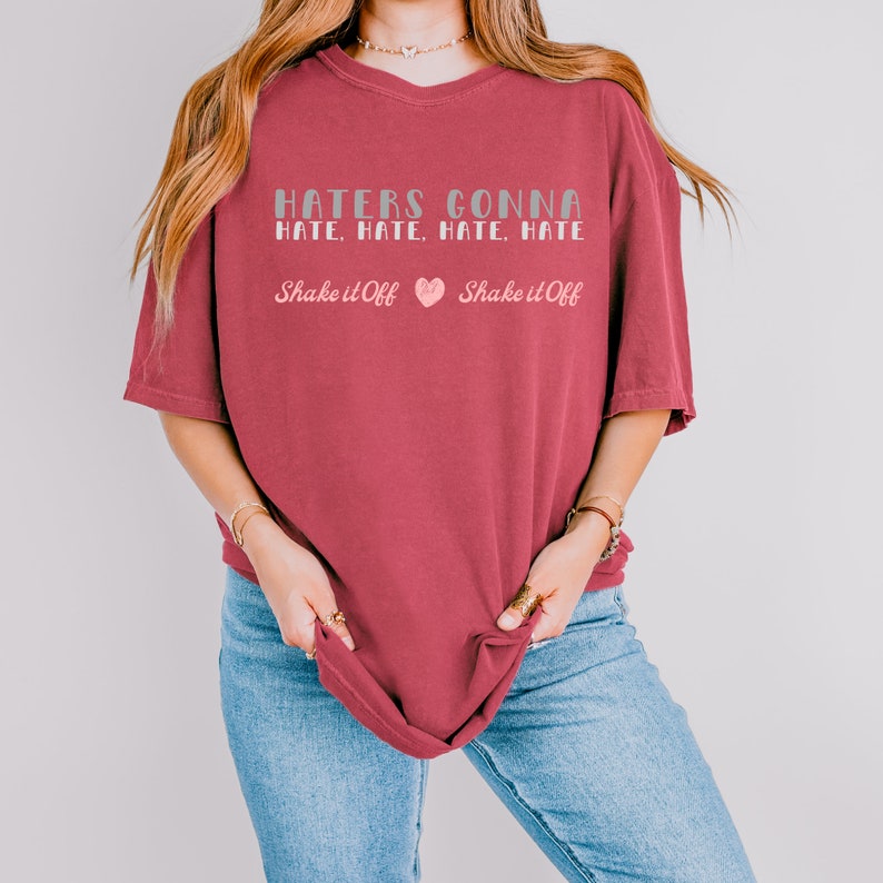 Haters Gonna Hate Taylor Swift Inspired Tshirt Shake It off Message in