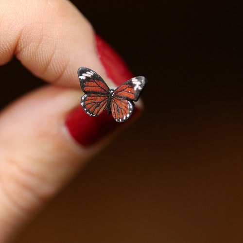 Monarch butterfly earrings studs Clearance