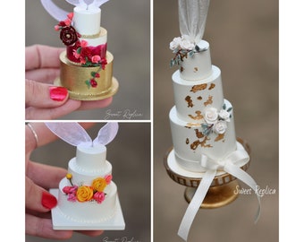 Custom Wedding Cake replica (keepsake ornament or standalone sculpture)