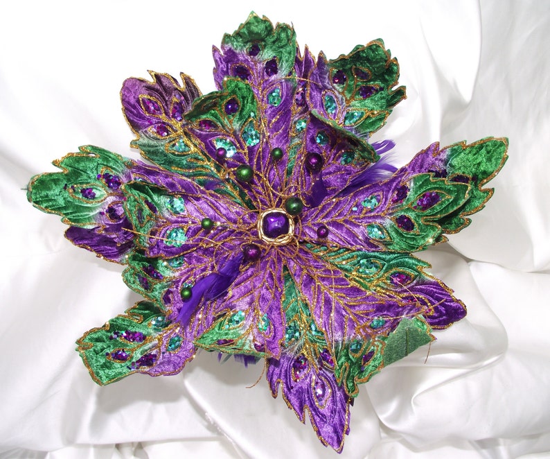 Mardi Gras wedding emerald green and purple wedding bouquet | Etsy Emerald Green And Royal Purple Wedding