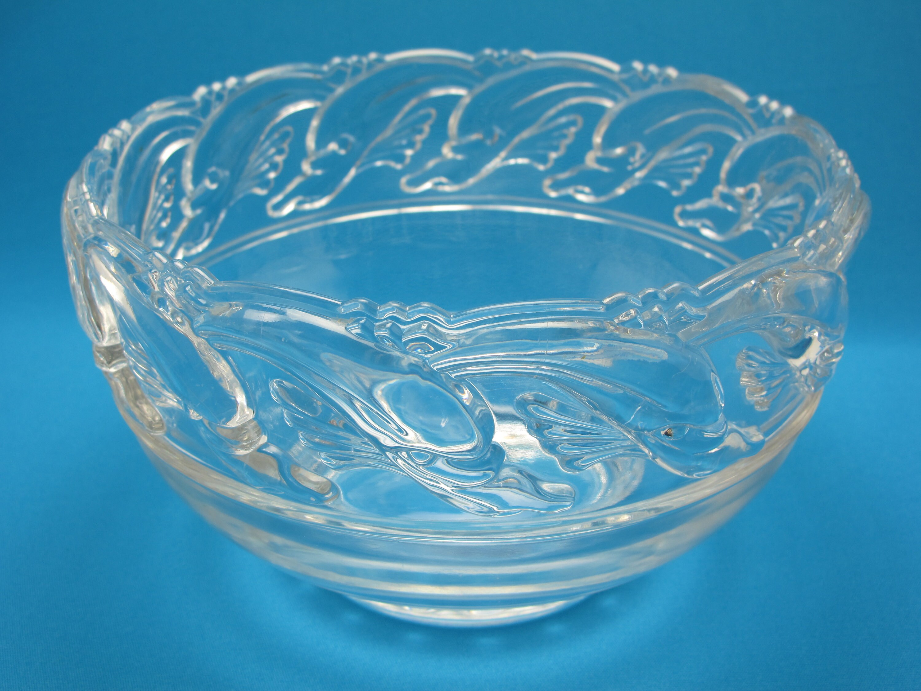 ティファニー ボール ドルフィン Tiffany & Co. Company Lead Crystal Dolphin Wave Embossed 8 食器