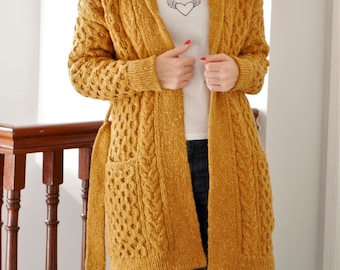 Tweed Merino Cardigan - Aran Cardigan