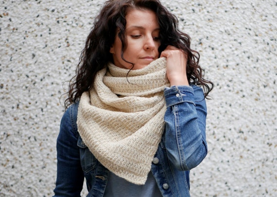 Women's Hand Knit Extra Long Scarf Women's Scarf - Etsy