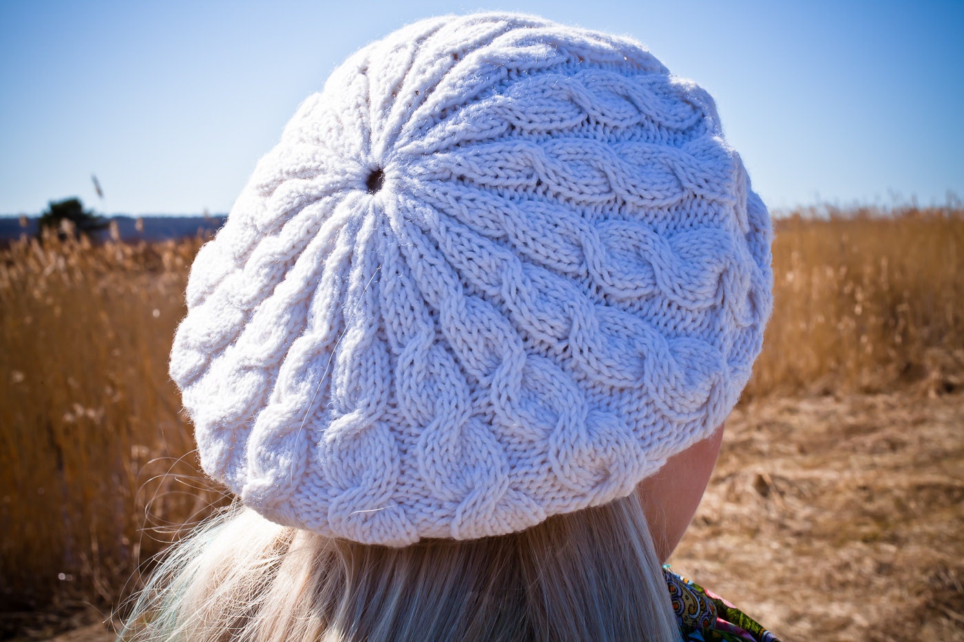 Hand Knit Wool Beret: Women