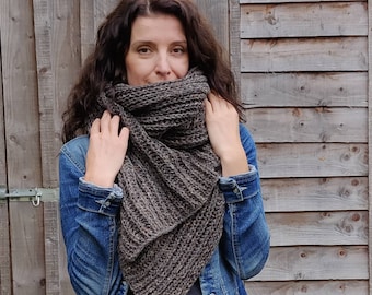 Merino Long Scarf - Big Scarf - Unisex Scarf - Giant Scarf