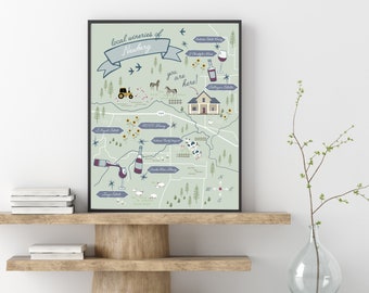 Custom Illustrated Map, Any Location, Art Illustration, Printable ...