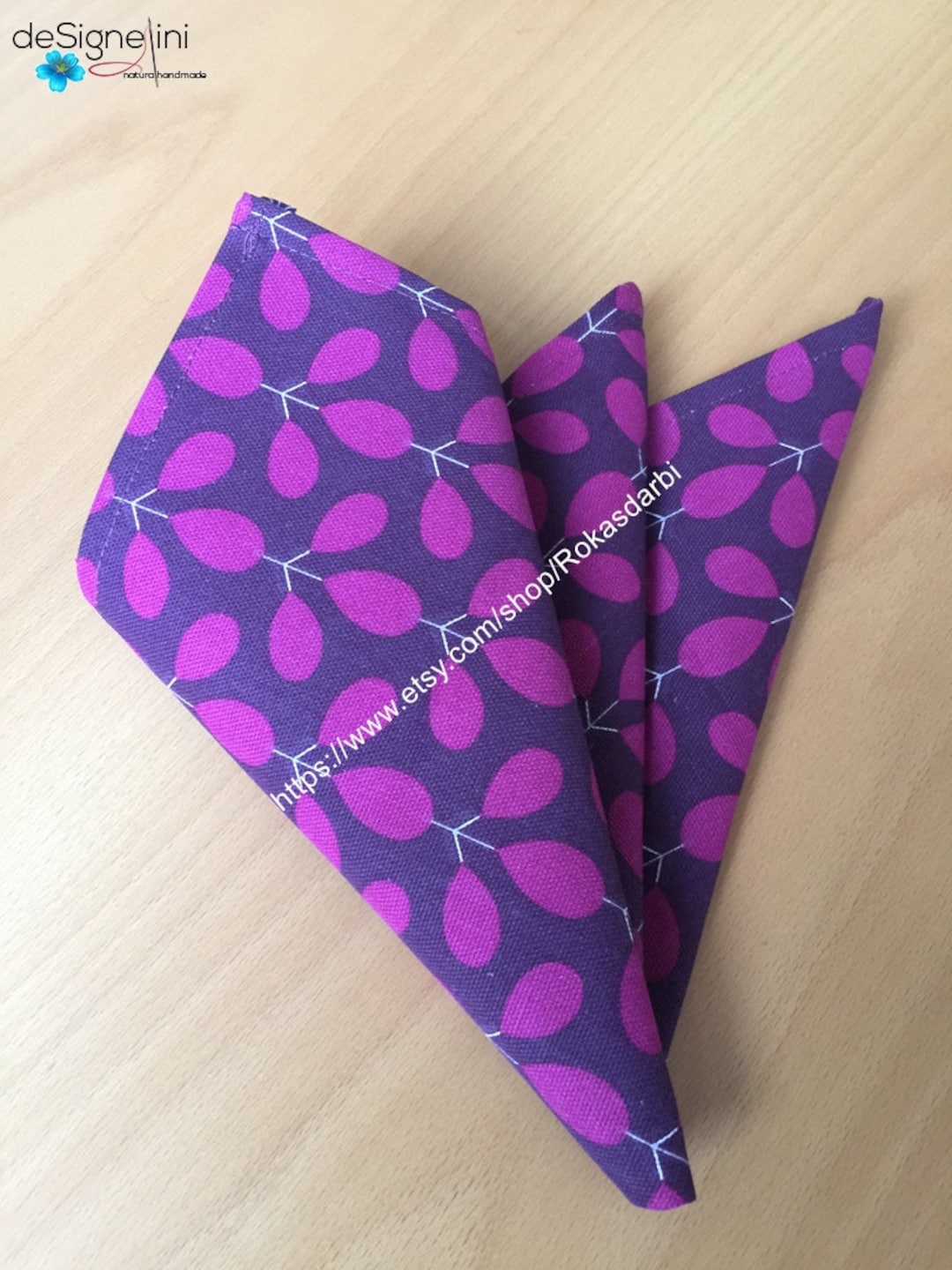 Cotton Fabric Napkins Set 8 Reusable Purple Dining Napkins Etsy UK