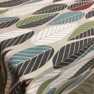 Round Tablecloth Oval Square Rectangle Cotton Tablecloth Stylized Leaves Table Linen