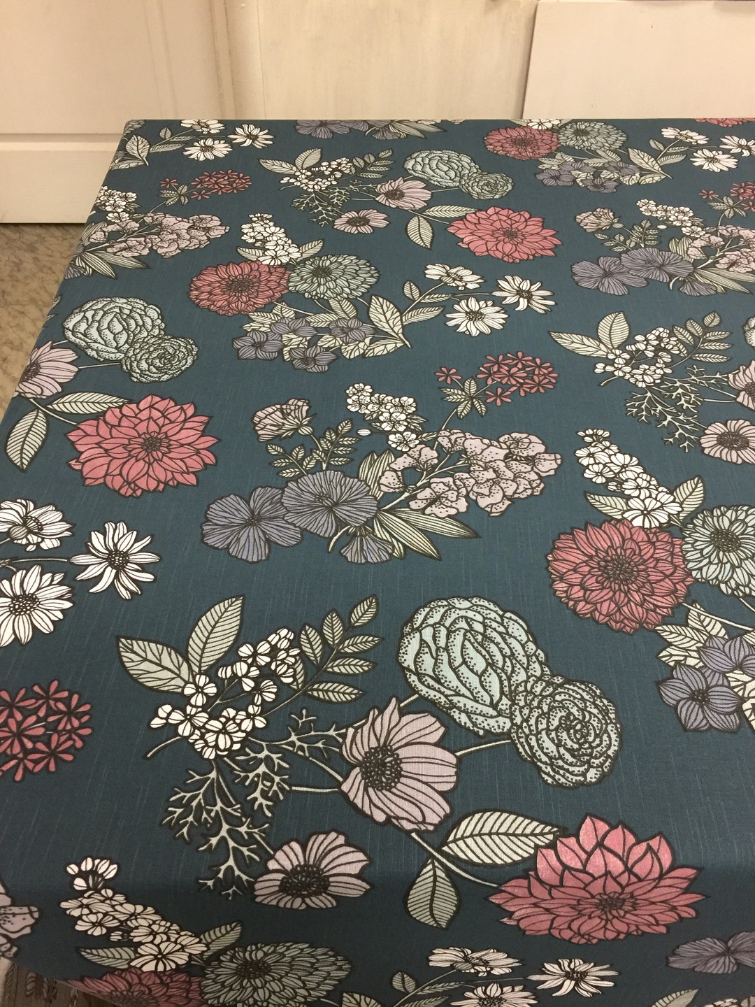 Round Tablecloth Cotton Fabric Tablecloth Square Rectangle Etsy